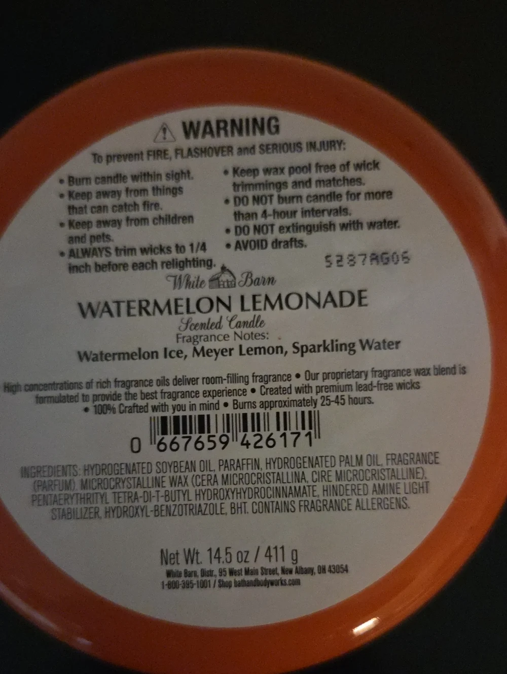 Bath & Body Works Watermelon Lemonade 3 Wick Candle NWT